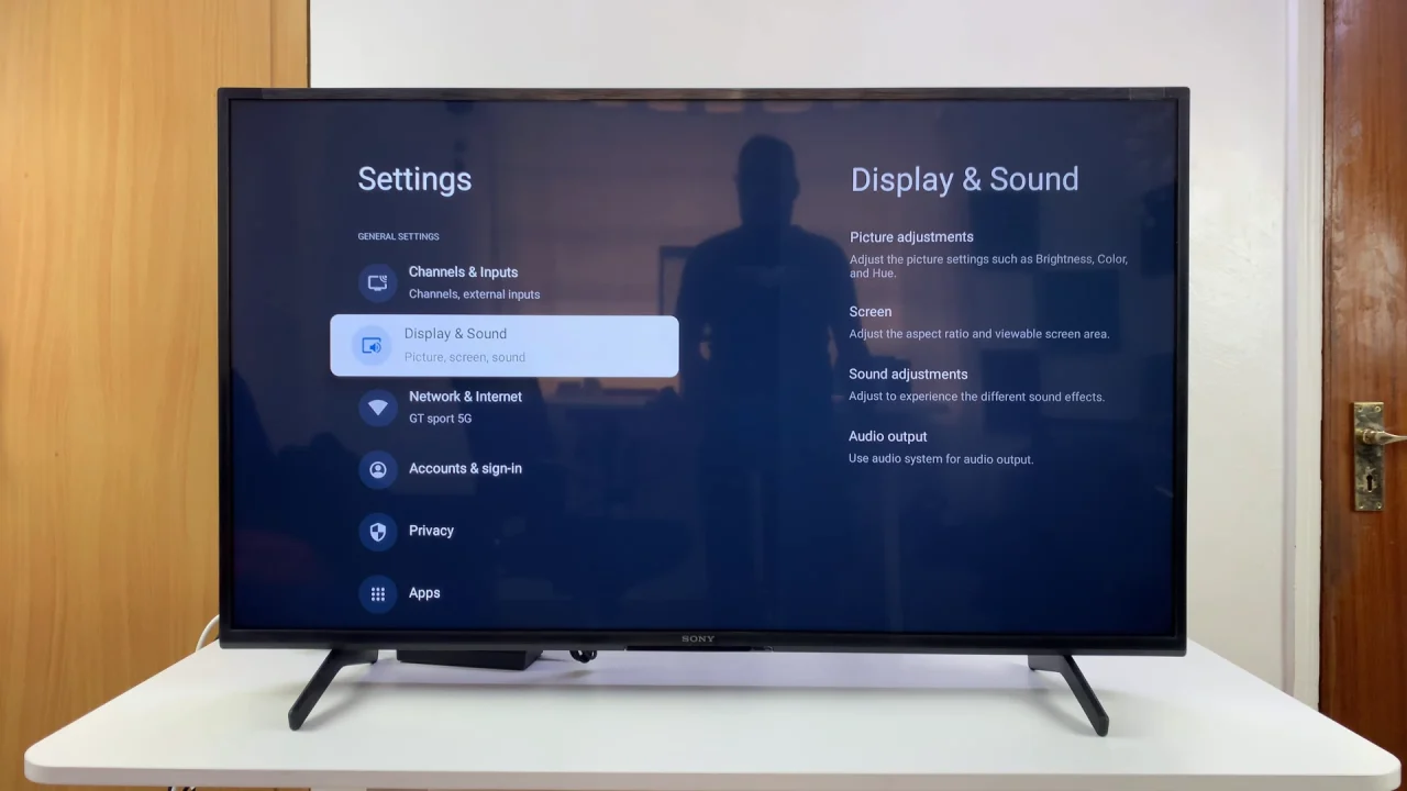 Display & Sound Settings On Sony Smart TV