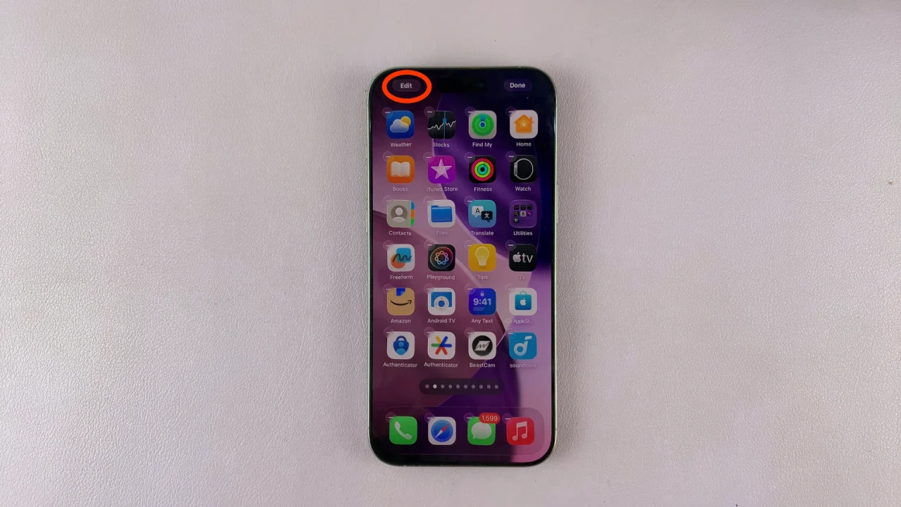 Edit Home Screen In iOS 26