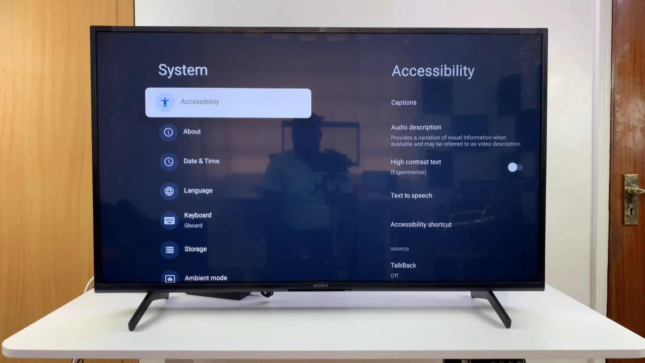 Accessibility Settings On Sony Smart TV