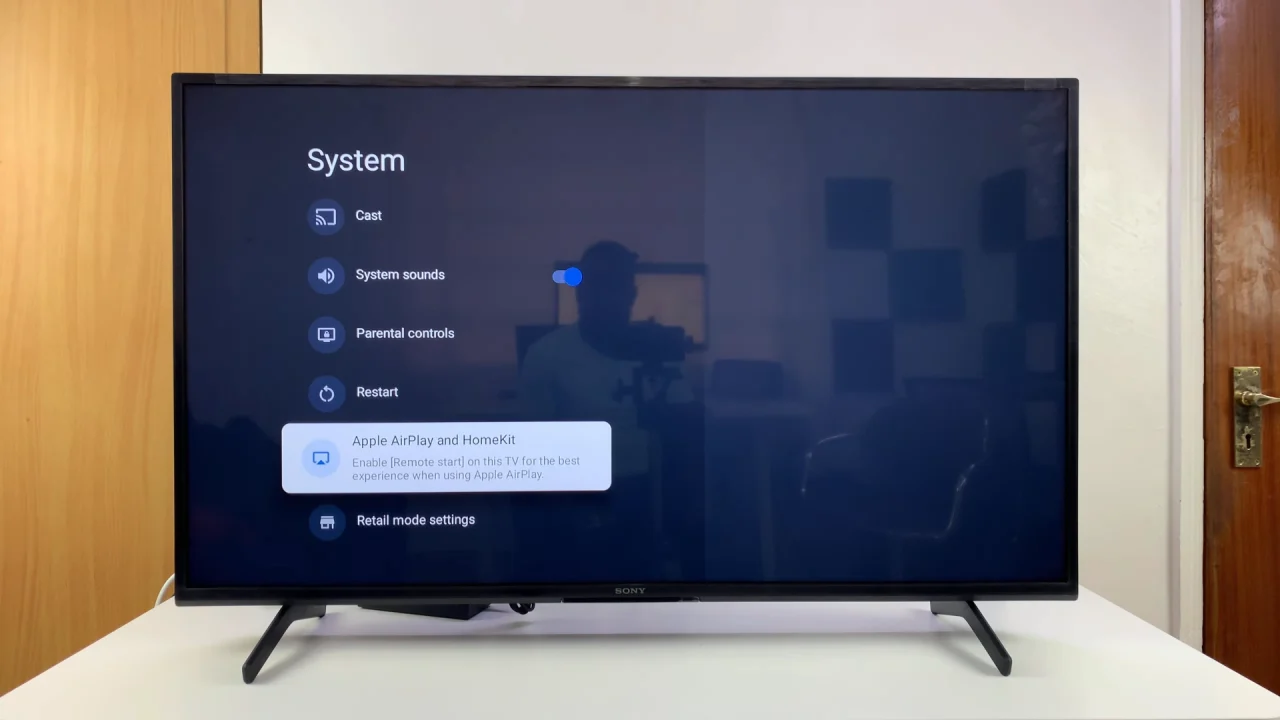 Apple Airplay and HomeKit Settings On Sony Smart TV
