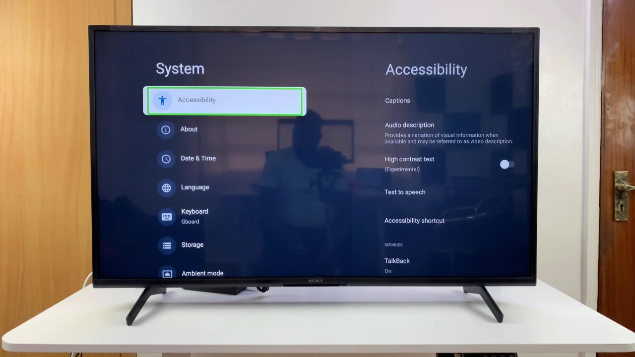 Accessibility Settings On Sony Smart TV