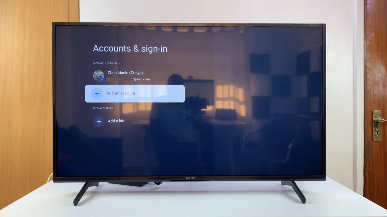 Set Up Another Google Account To Sony Smart TV