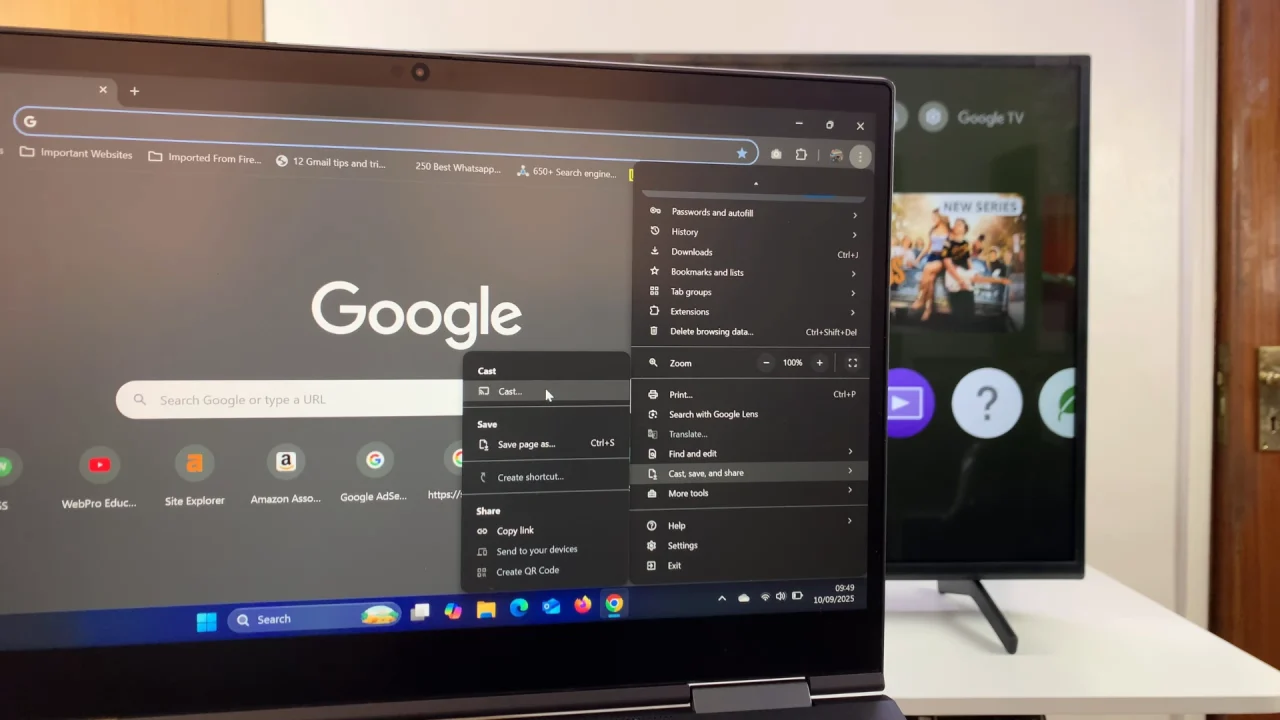Wirelessly Screen Mirror Windows PC/Laptop To Sony Smart TV