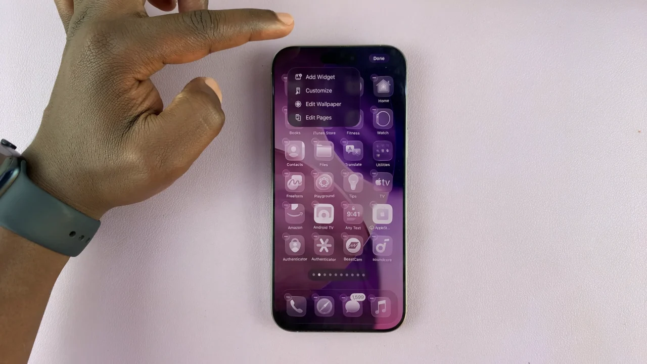 Customize Home Screen In iOS 26