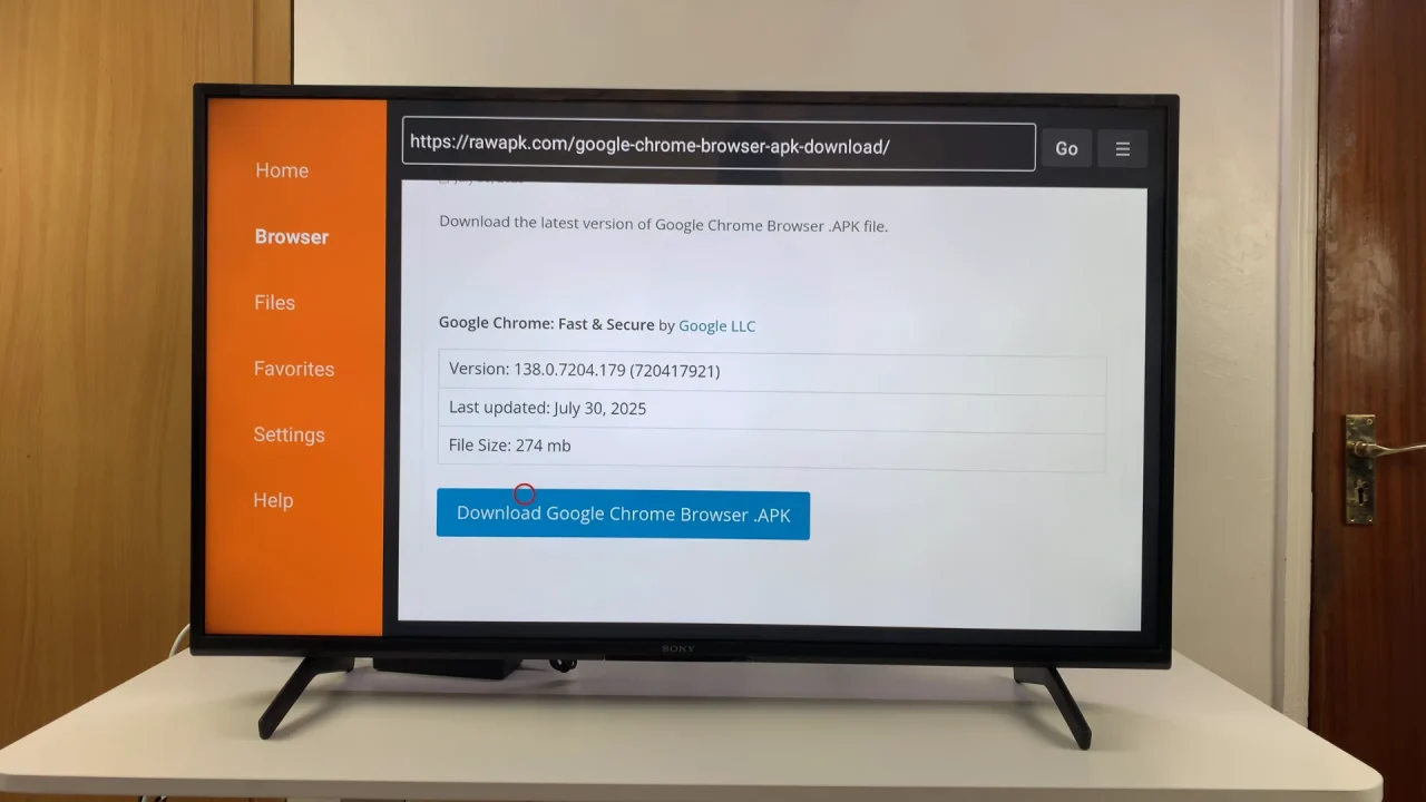 How To Download Google Chrome On Sony Smart TV