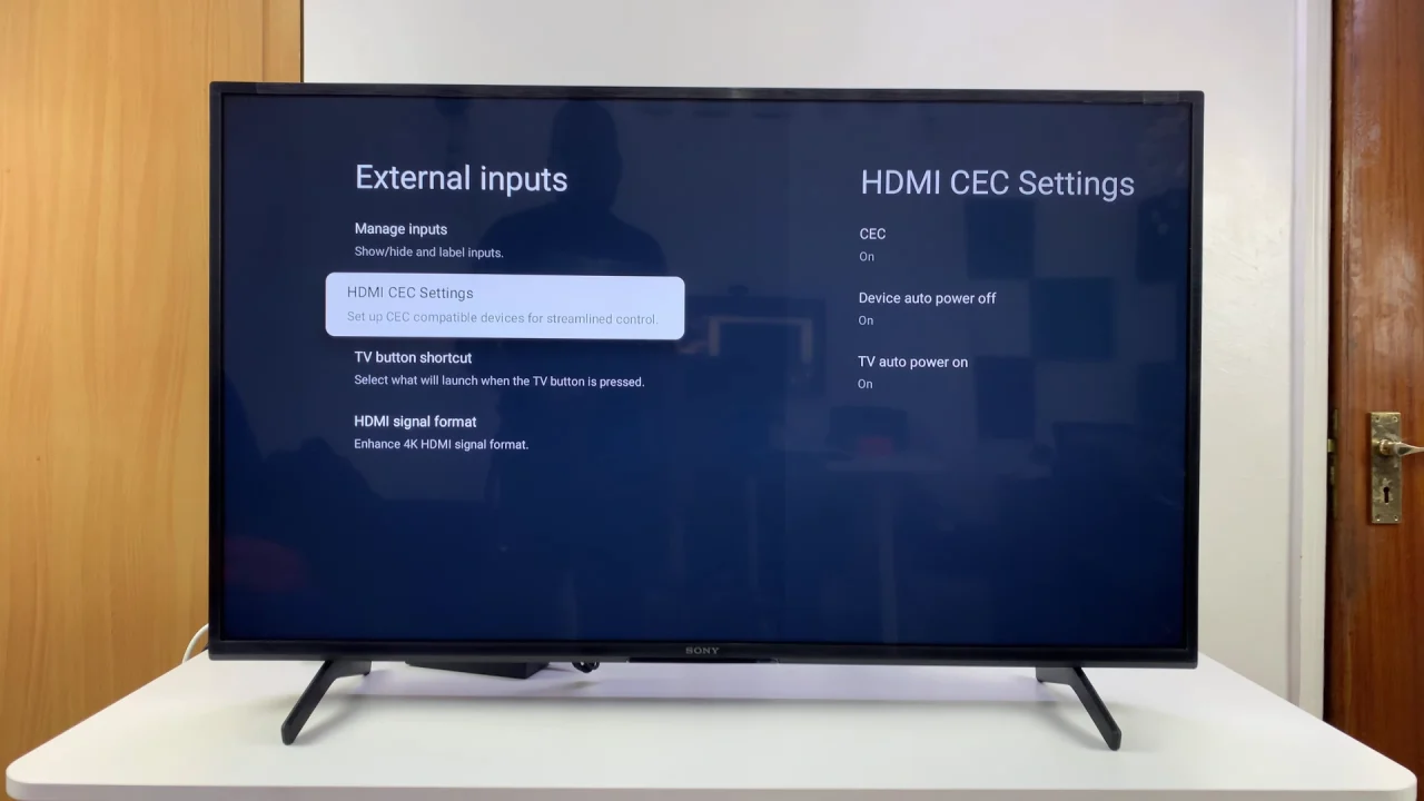 HDMI-CEC Settings On Sony Smart TV