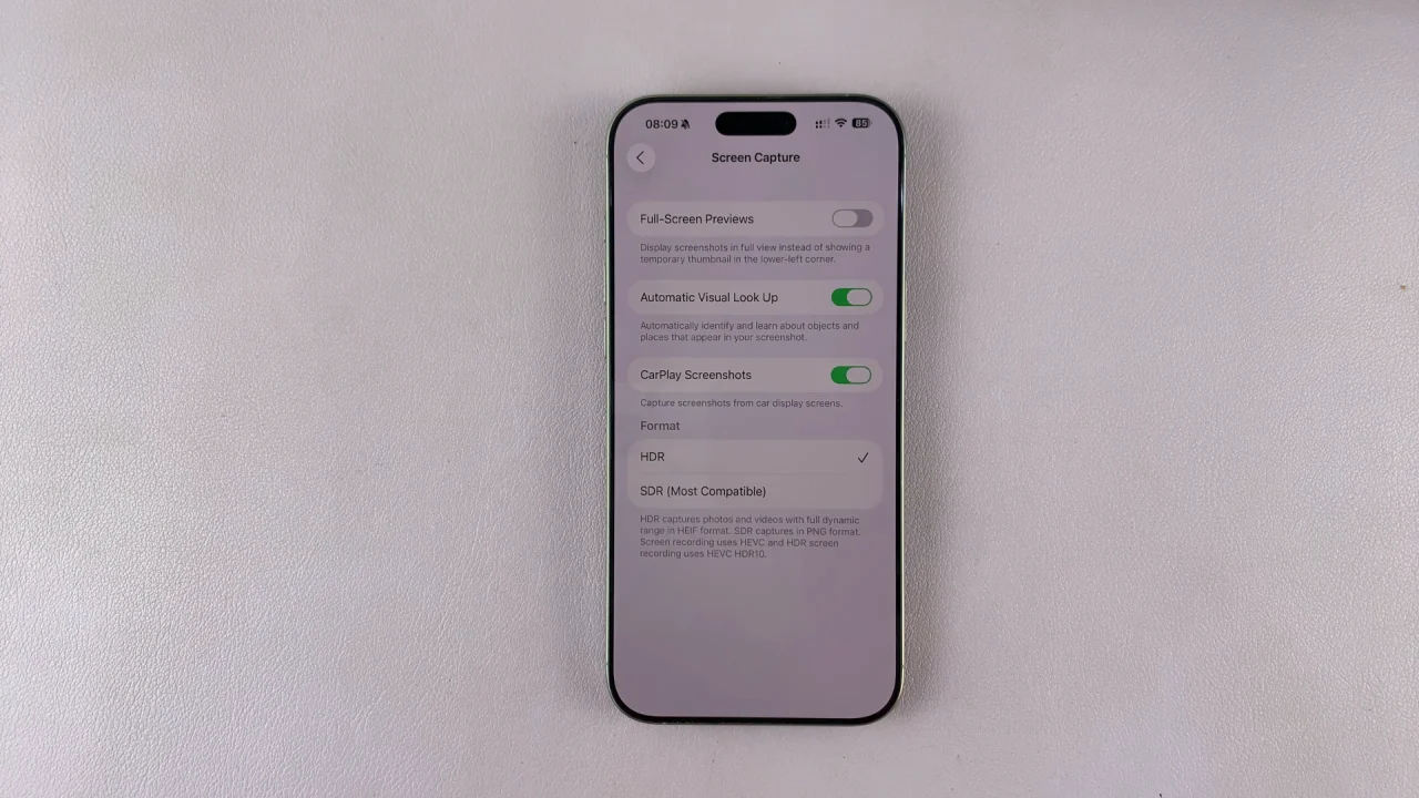 How To Capture HDR Screenshots On iOS 26