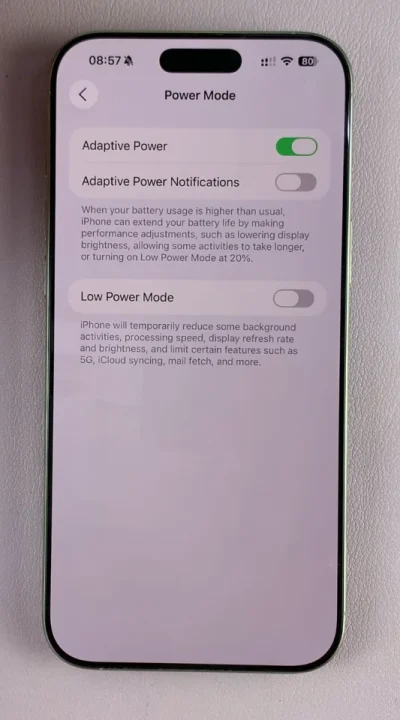 How To Enable Adaptive Power On iOS 26