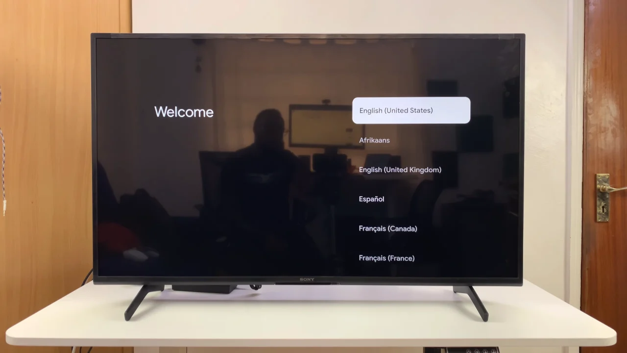 Sony Smart TV Set Up Screen