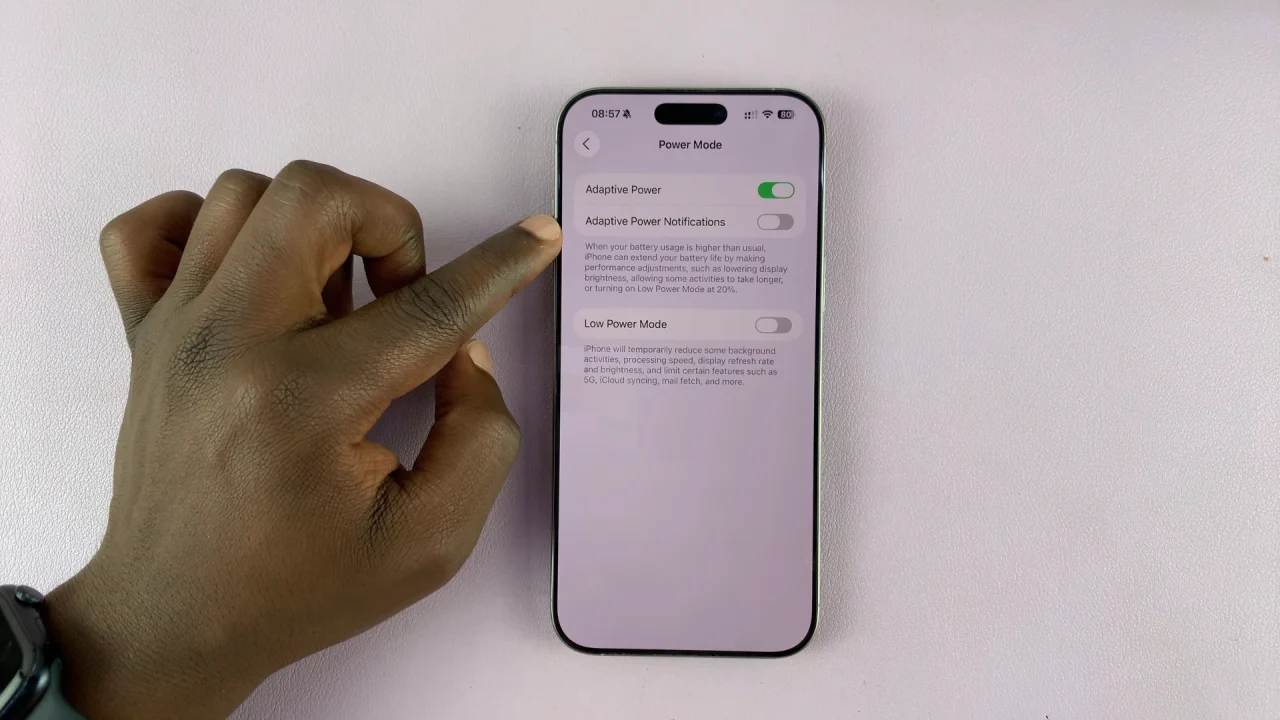 How To Enable / Disable Adaptive Power On iOS 26