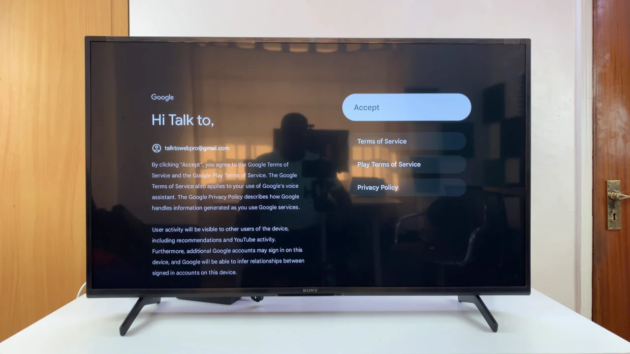 Sony Tv Google Account Set Up