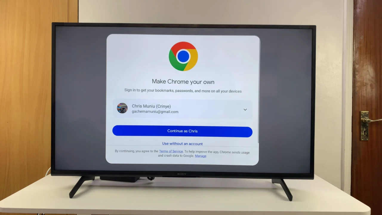 Google Chrome On Sony Smart TV