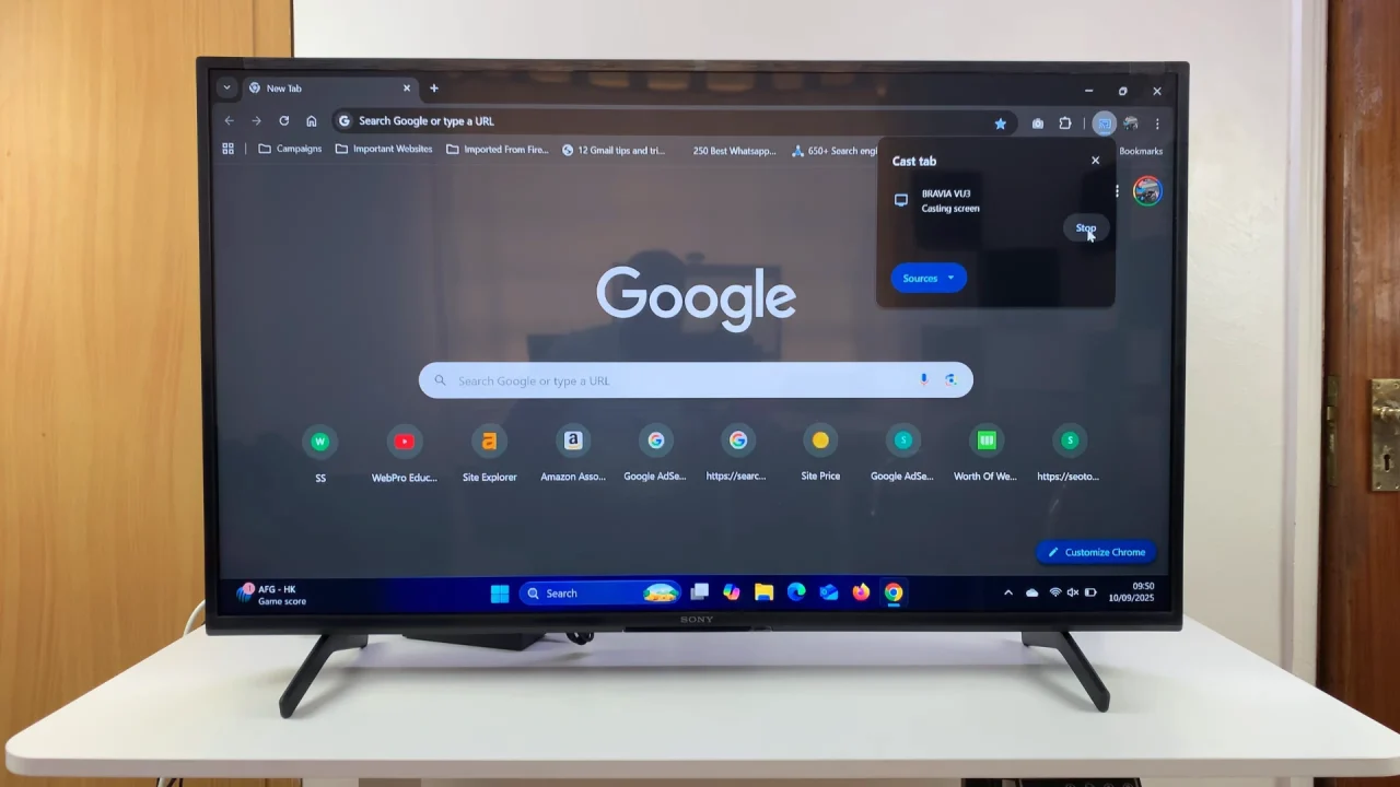 How To Stop Screen Mirroring Of  Windows Laptop To Sony Smart TV