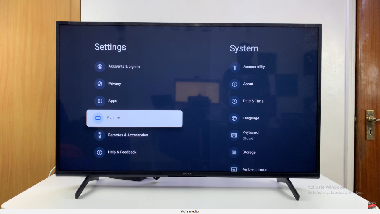 Turn ON System Sounds On Sony Smart TV
