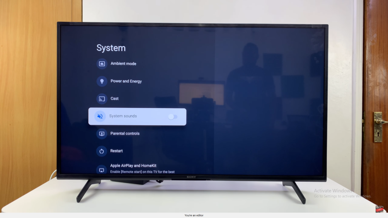 Turn ON System Sounds On Sony Smart TV