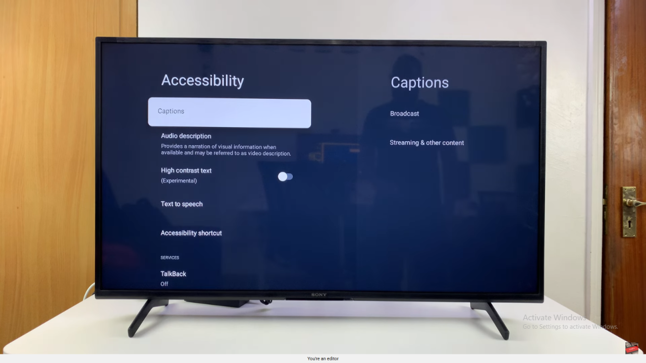Turn ON Subtitles On Sony Smart TV