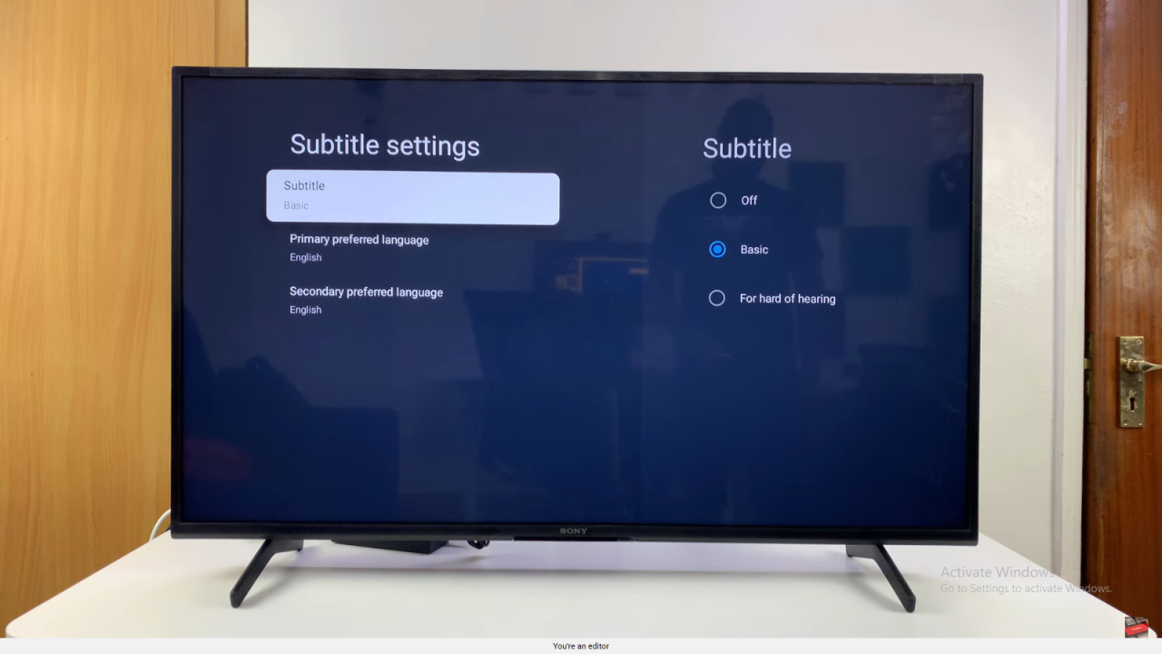 Turn ON Subtitles On Sony Smart TV
