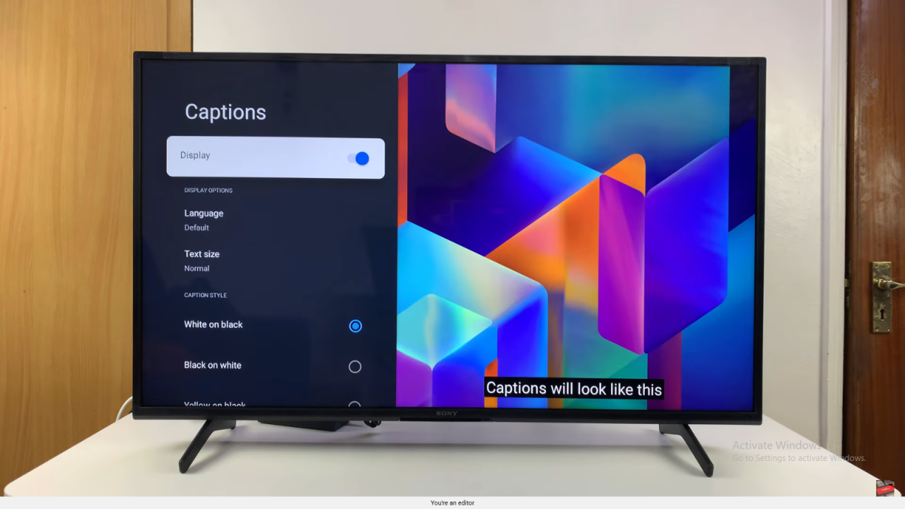 Turn ON Subtitles On Sony Smart TV