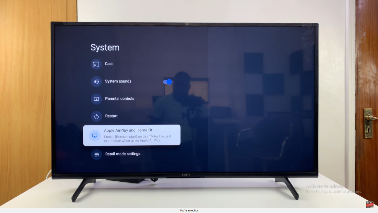 Turn ON Airplay On Sony Smart TV