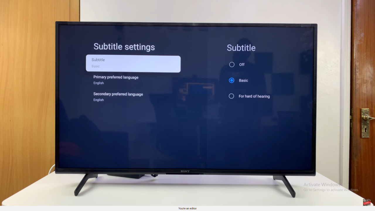 Turn OFF Subtitles On Sony Smart TV