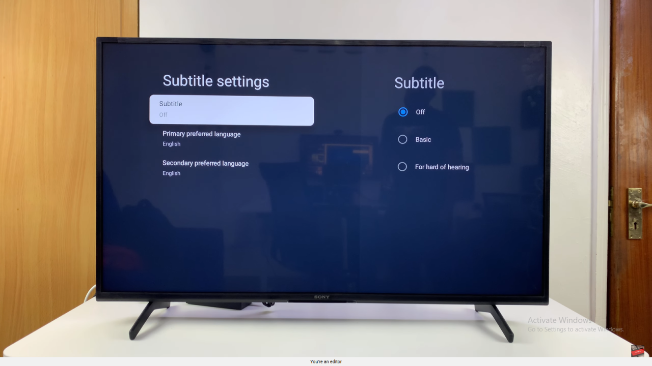 Turn OFF Subtitles On Sony Smart TV