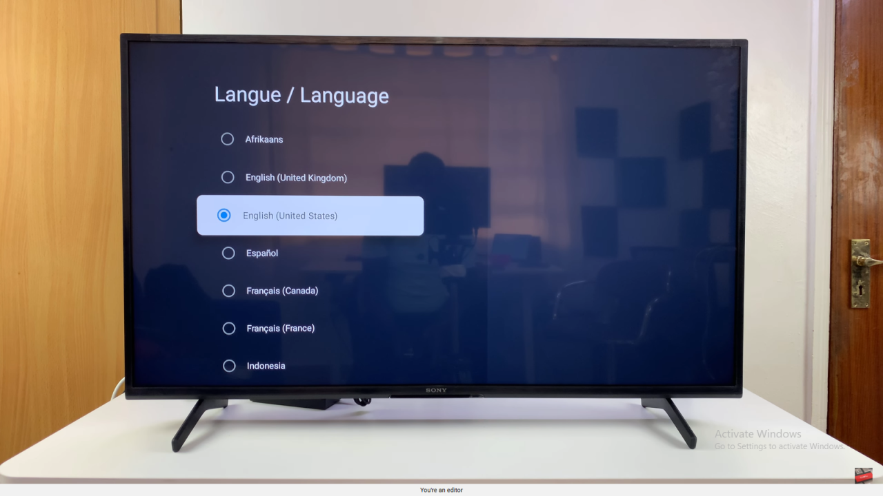 Change Language On Sony Smart TV Back To English