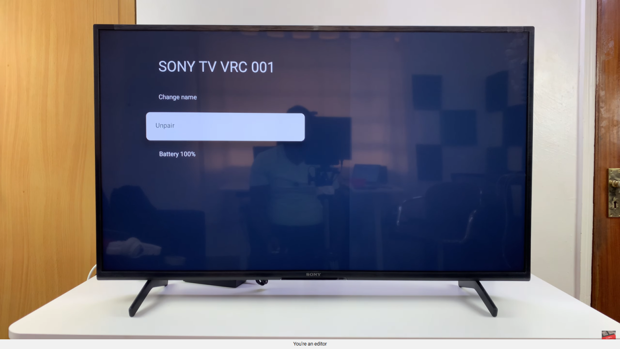 Unpair Sony Smart TV Remote From TV