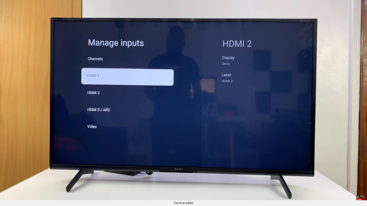 Rename HDMI Inputs On Sony Smart TV