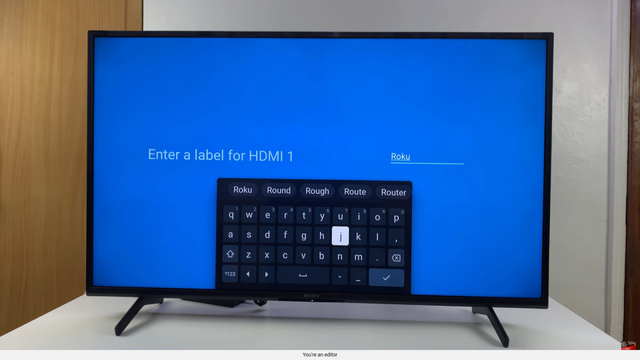 Rename HDMI Inputs On Sony Smart TV