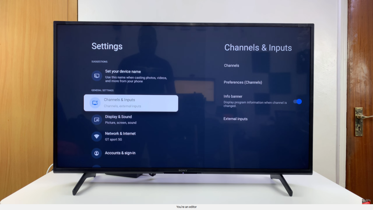 Customize TV Button Shortcut On Sony Smart TV