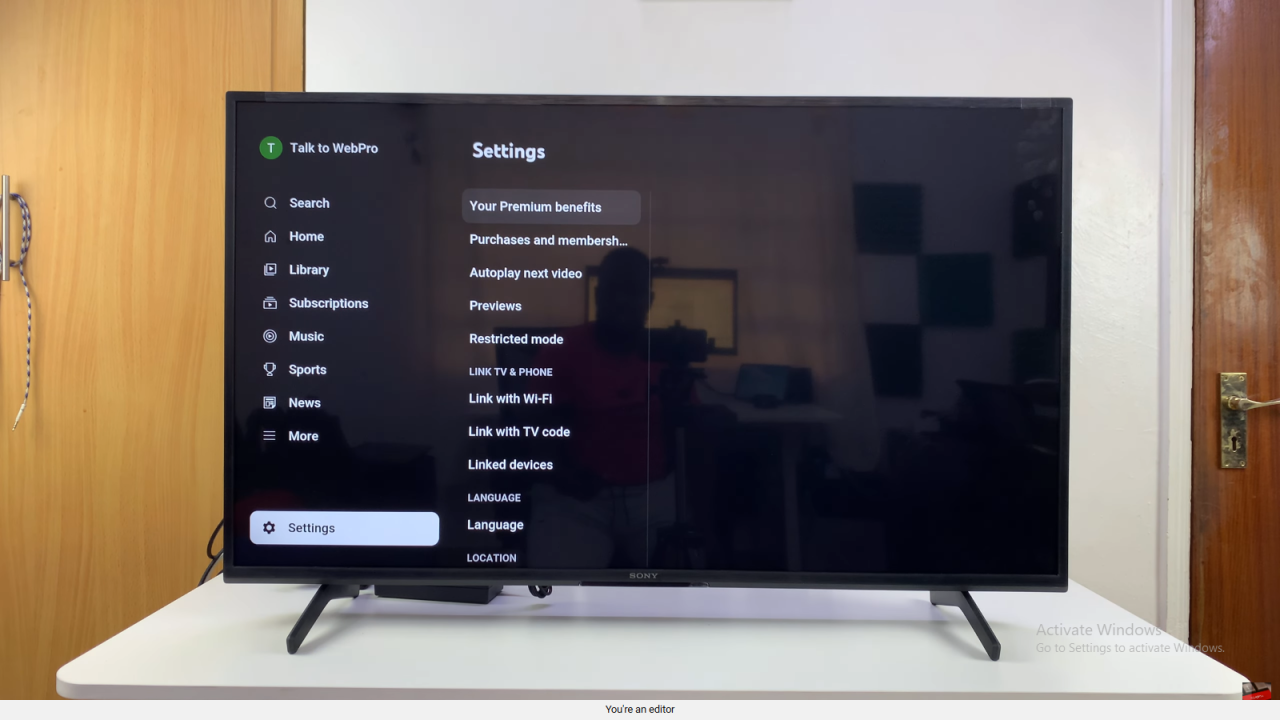 Change YouTube Location On Smart TV
