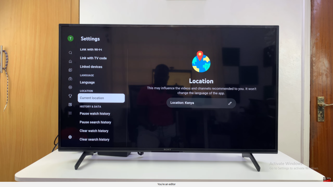 Change YouTube Location On Smart TV