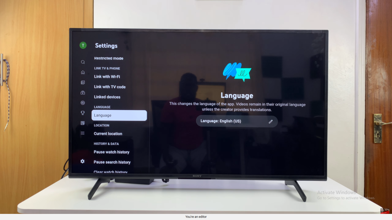 Change Language On YouTube For Smart TV