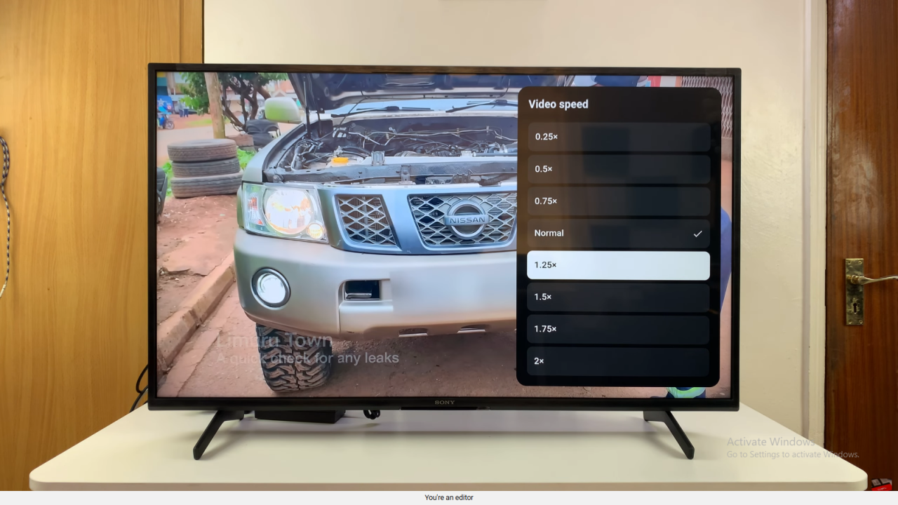Adjust YouTube Video Speed On Smart TV