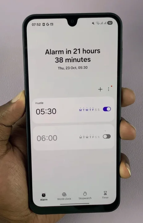 Alarms On Galaxy A17