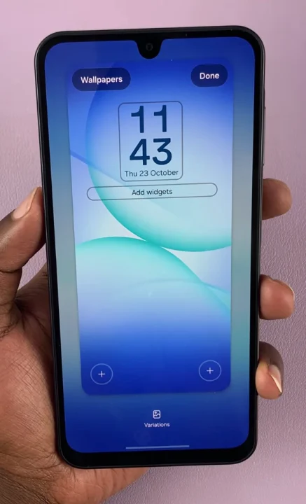 Lock Screen Editor On Samsung Galaxy A17