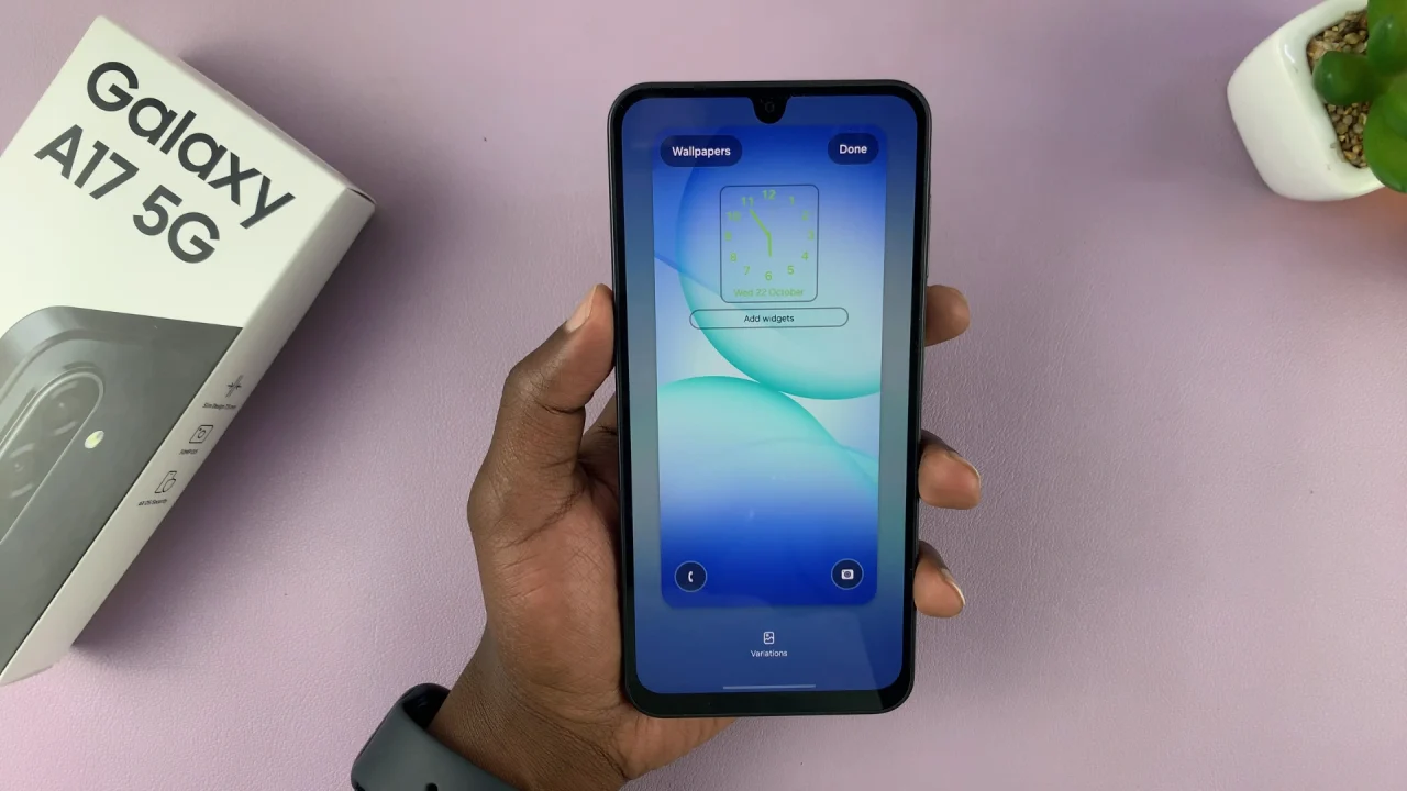 Lock Screen Editor On Galaxy A17 5G