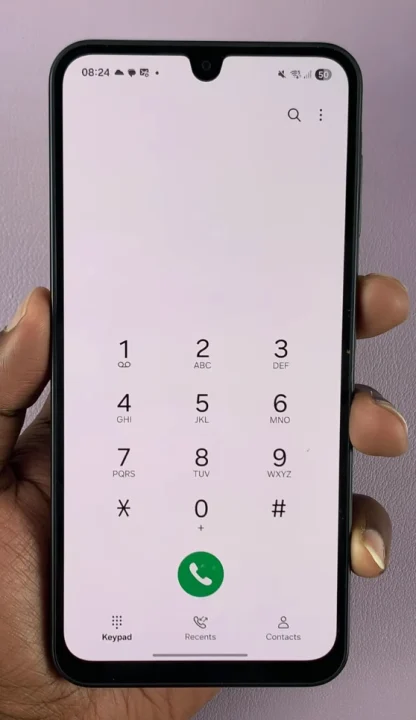 Keypad Tab On Samsung Phone App