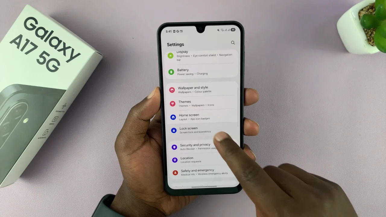 Lock Screen Settings On Samsung Galaxy A17