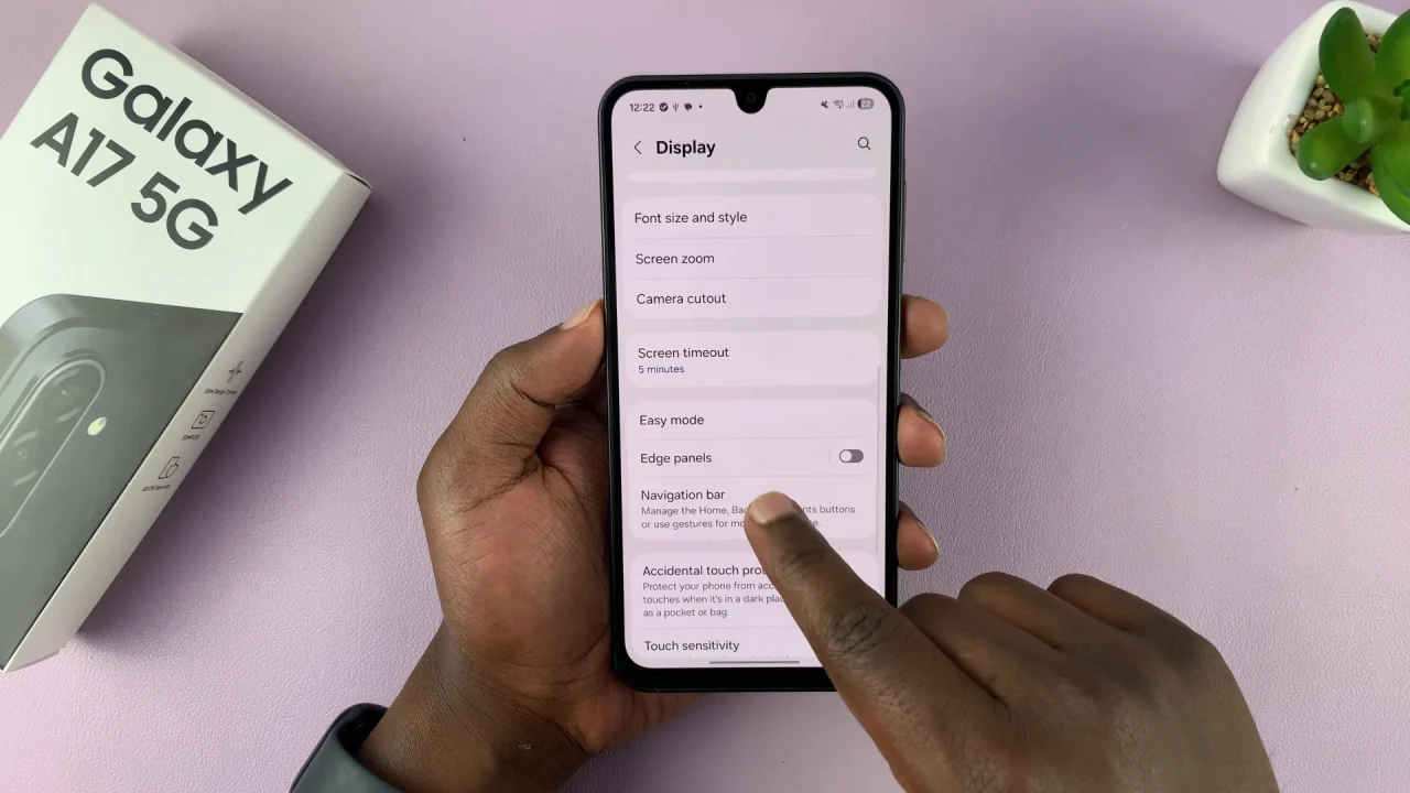 Edge Panels Settings On Galaxy A17 5G