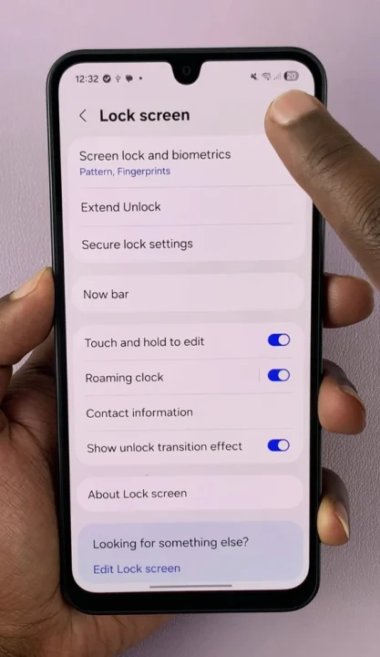 Lock Screen Settings On Galaxy A17