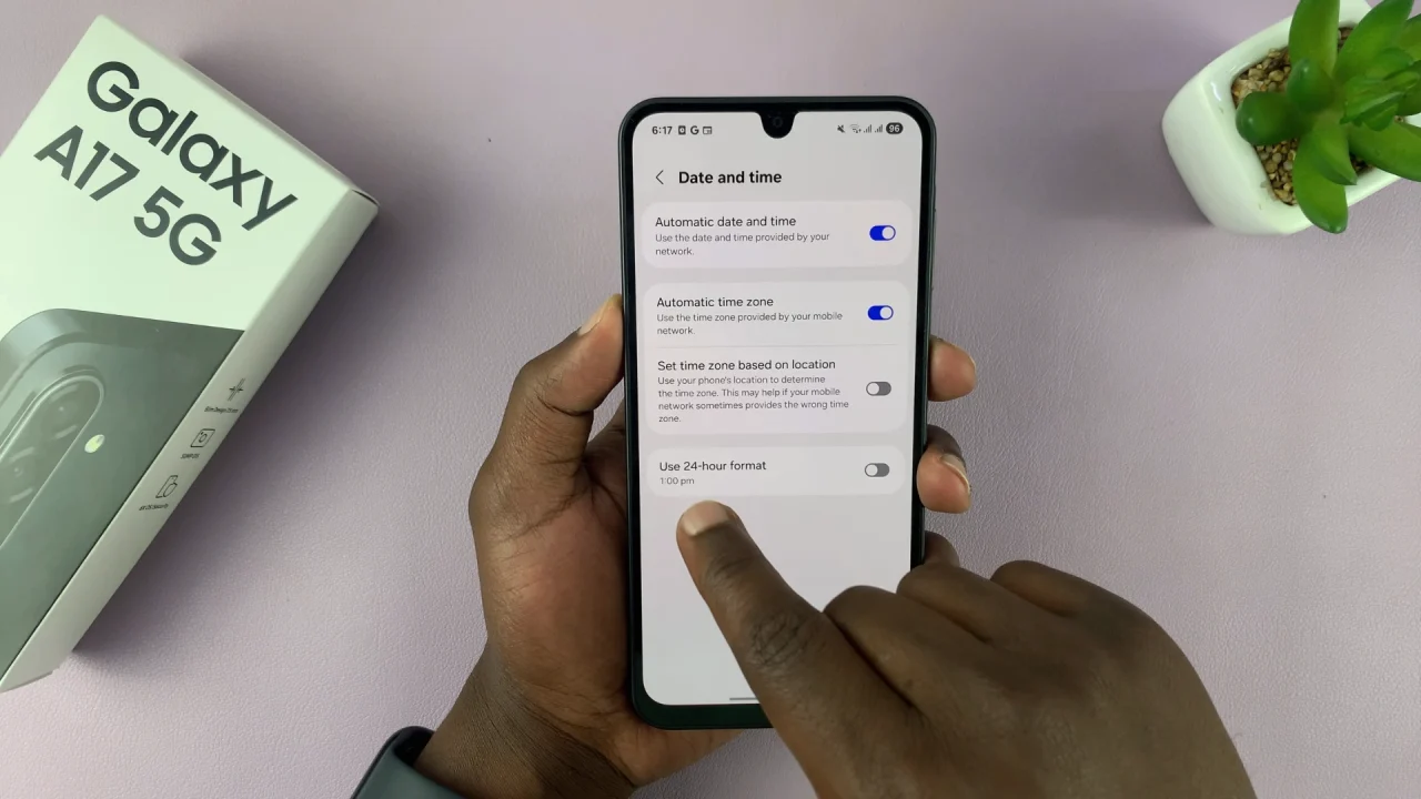 How To Adjust Clock To 12HR Time Format On Galaxy A17 5G