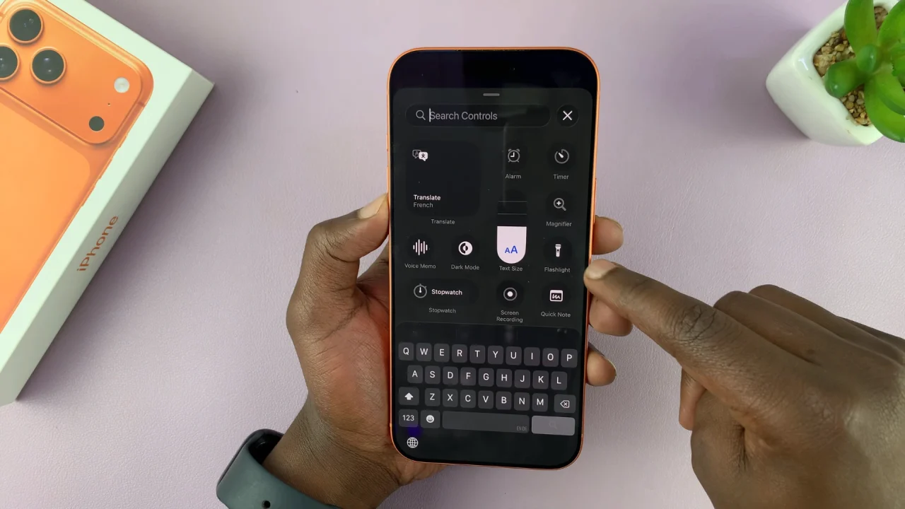 How To Add Flashlight From Control Center On iPhone 17 Pro