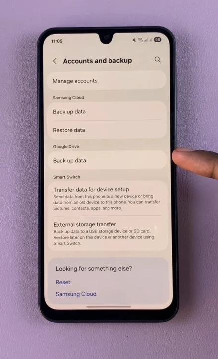 Back Up Samsung Galaxy A17 5G On google Drive
