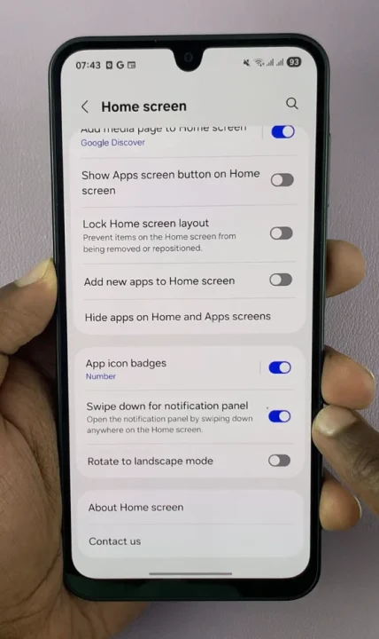 How To Enable 'Swipe Down For Notification Panel' On Galaxy A17 5G