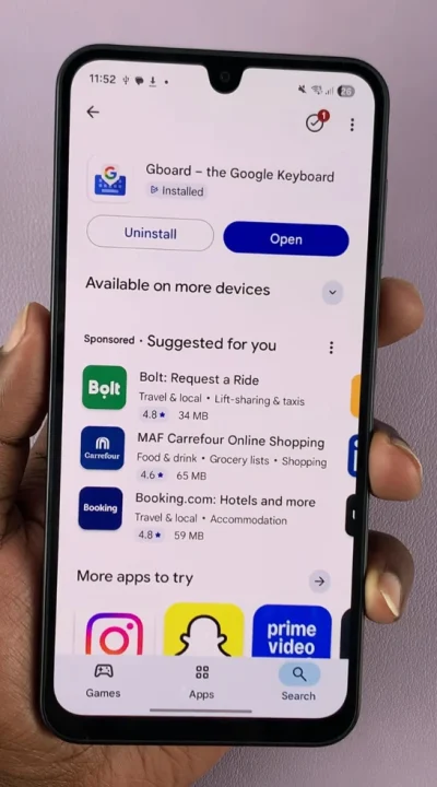 Launch Gboard On Samsung Galaxy A17 5G
