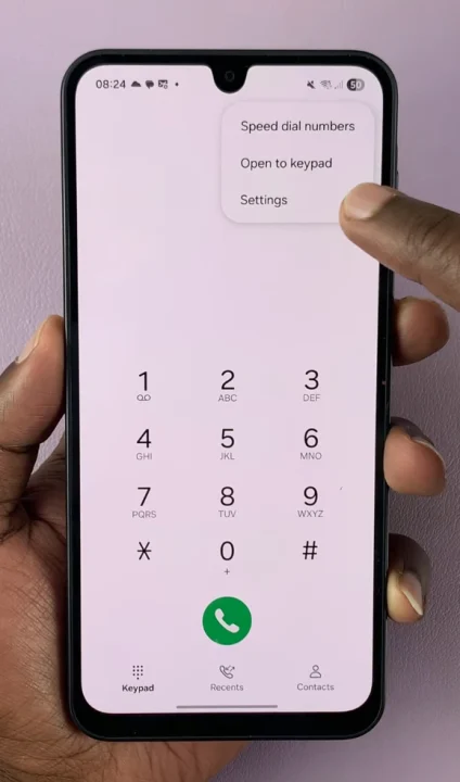 Call Settings On Galaxy A17