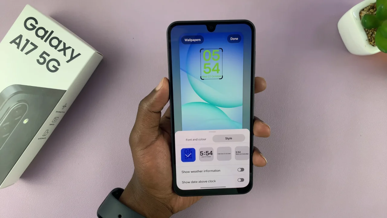 How To Revert To Default Lock Screen Clock Style On Galaxy A17 5G