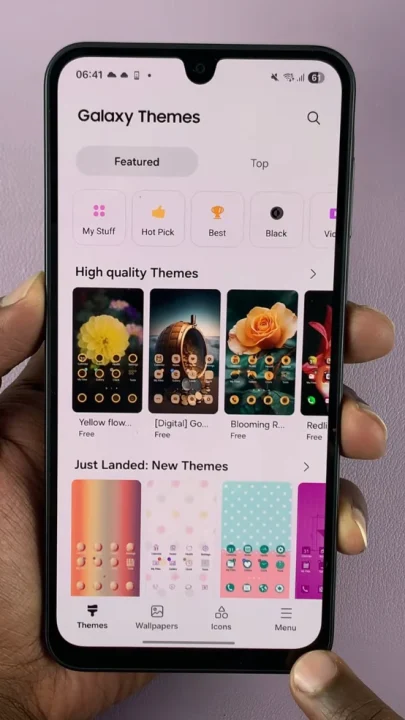Galaxy Themes Store On Samsung Galaxy A17 5G
