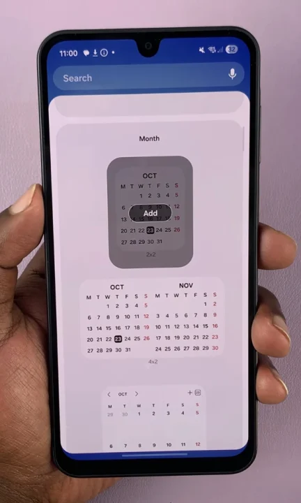 Add Calendar Widget To Home Screen On Galaxy A17 5G